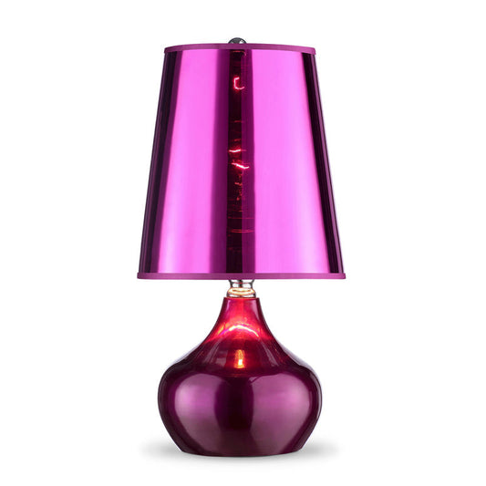 Ore International 18"H Luster Touch-On Magenta Table Lamp