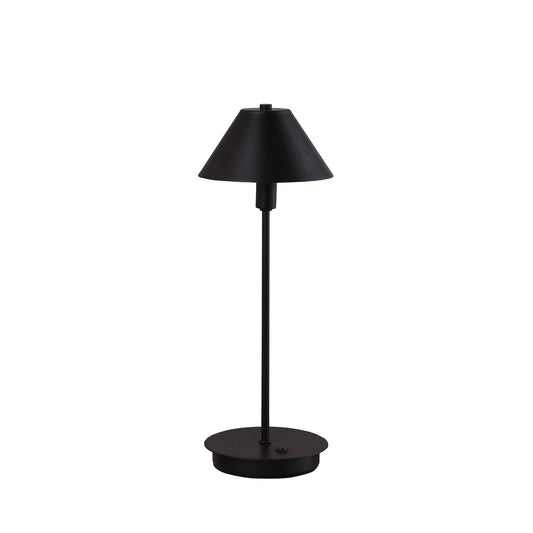 Ore International 18"H Rowan Matte Powder Black G-9 Table Lamp