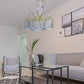 Ore International 19" Polished Brass Acrylic & Glass Hardwired Chandelier