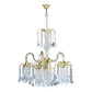 Ore International 19" Polished Brass Acrylic & Glass Hardwired Chandelier