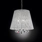 Ore International 19"H Dreamer 3-Light Crystal Aluminum Hardwired Chandelier