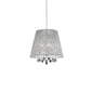 Ore International 19"H Dreamer 3-Light Crystal Aluminum Hardwired Chandelier
