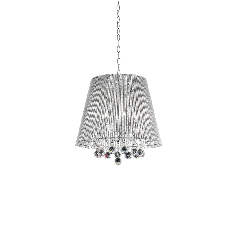 Ore International 19"H Dreamer 3-Light Crystal Aluminum Hardwired Chandelier
