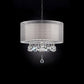 Ore International 19"H Moiselle Double Shade 3-Light Crystal Hardwired Chandelier