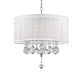 Ore International 19"H Moiselle Double Shade 3-Light Crystal Hardwired Chandelier