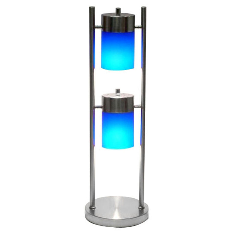 Ore International 2-Light Adjustable Table Lamp In Blue