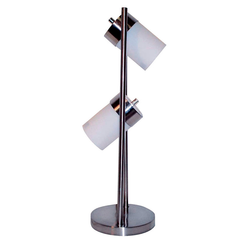 Ore International 2-Light Adjustable Table Lamp In White