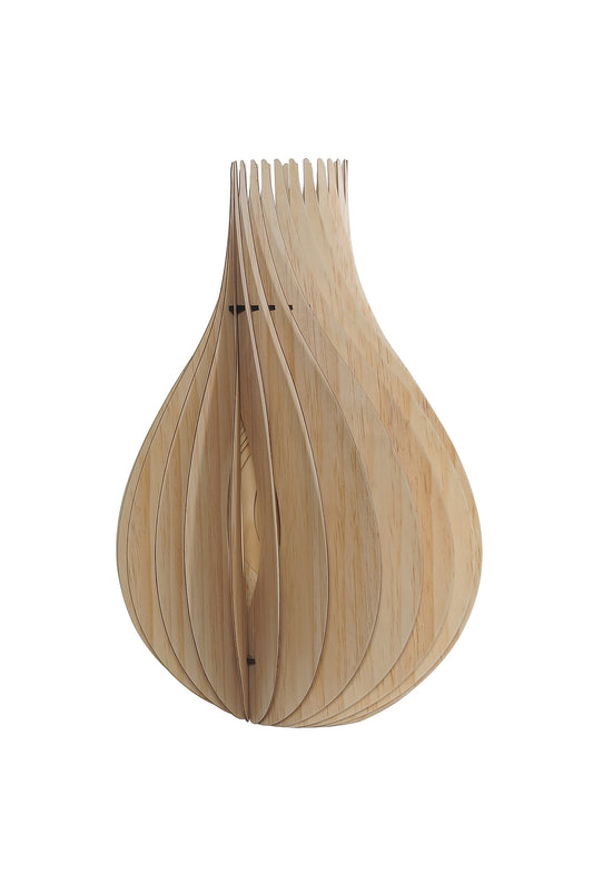 Ore International 20"H Acorus White Oak Wood Hardwired Ceiling Pendant & Table Lamp
