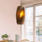 Ore International 20"H Saffron Walnut Wood Hardwired Pendant Light