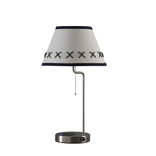 Ore International 20"H Shelby Modern Craft Table Lamp With USB Charging Station