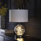 Ore International 21"H Athena Glass LED Plasma Mid-Century Metal Table Lamp
