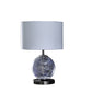 Ore International 21"H Athena Glass LED Plasma Mid-Century Metal Table Lamp