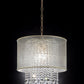 Ore International 21"H Bhavya Double Shade 3-Light Crystal Chandelier