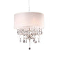 Ore International 21"H Brush Silver 6-Lights Candelabra Crystal Hardwired Chandelier