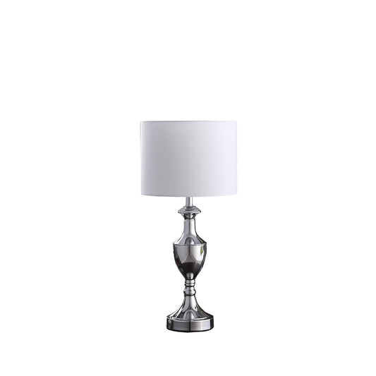 Ore International 22"H Anders Crest Shape Silver Chrome Urn Table Lamp