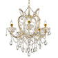 Ore International 22"H Bella Petite Gold Crystal 5-Light LED Hardwired Chandelier