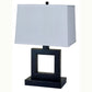 Ore International 22"H Square Table Lamp In Dark Bronze