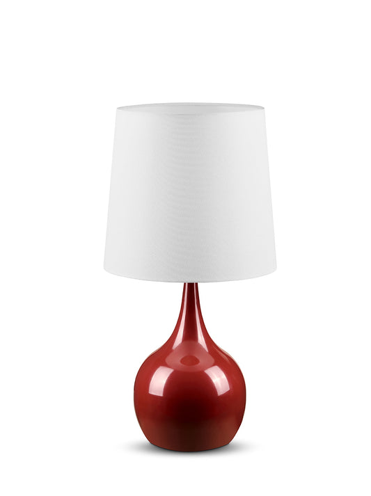 Ore International 24"H Niyor Powder Burgundy Mid-Century Modern Touch On Metal Table Lamp