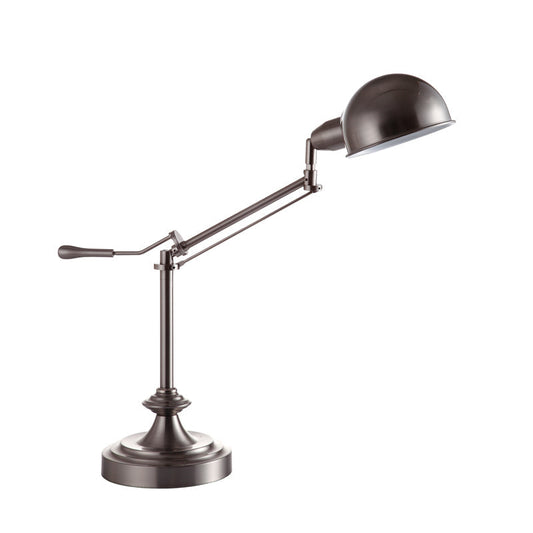 Ore International 25"H Modern Silver Task Table Lamp