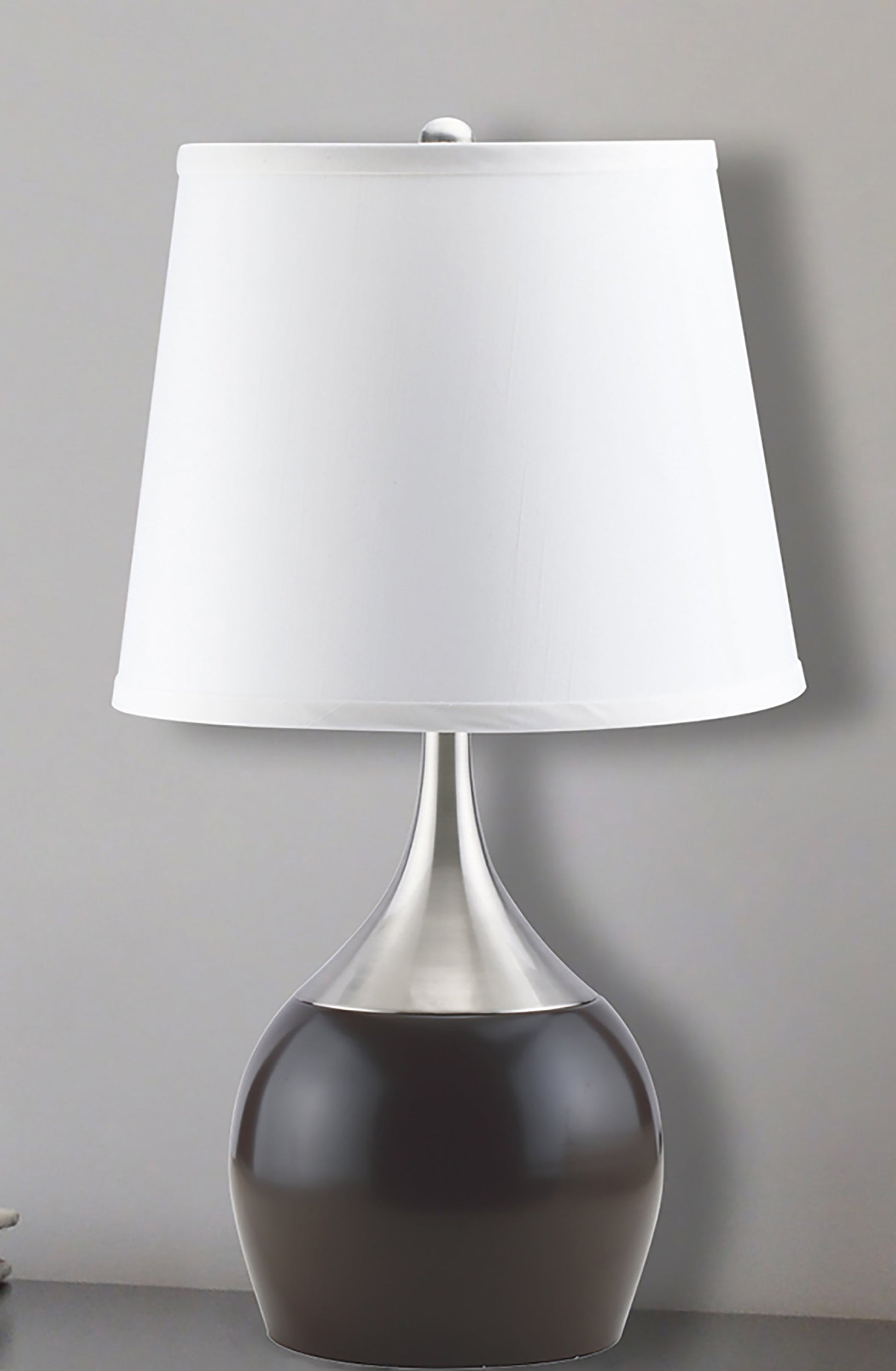 Ore International 25"H Touch-On Table Lamp In Espresso & Silver