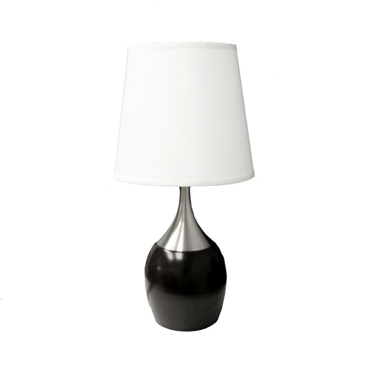 Ore International 25"H Touch-On Table Lamp In Espresso & Silver