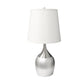 Ore International 25"H Touch-On Table Lamp In Silver