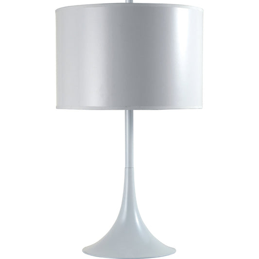 Ore International 25"H White Metal Table Lamp