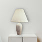 Ore International 26"H Ceramic Table Lamp In Ivory With Floral Embossed Decor