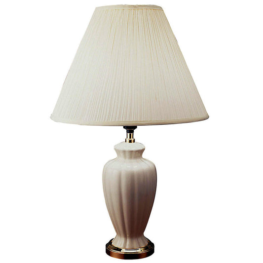 Ore International 26"H Ceramic Table Lamp In Ivory