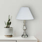 Ore International 27" Metal Table Lamp In Brushed Silver Nickel