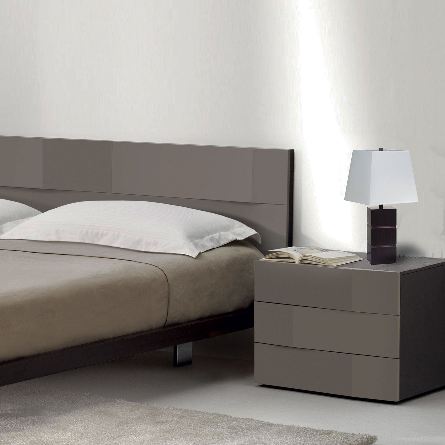 Ore International 27" Table Lamp In Walnut Finish