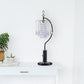 Ore International 27"H Antique Crystal-Inspired Art Deco Ant Black Table Lamp
