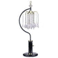 Ore International 27"H Antique Crystal-Inspired Art Deco Ant Black Table Lamp