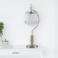 Ore International 27"H Antique Crystal-Inspired Art Deco Ant Brass Table Lamp