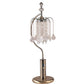 Ore International 27"H Antique Crystal-Inspired Art Deco Ant Brass Table Lamp