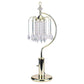 Ore International 27"H Antique Crystal-Inspired Art Deco Ant Gold Table Lamp