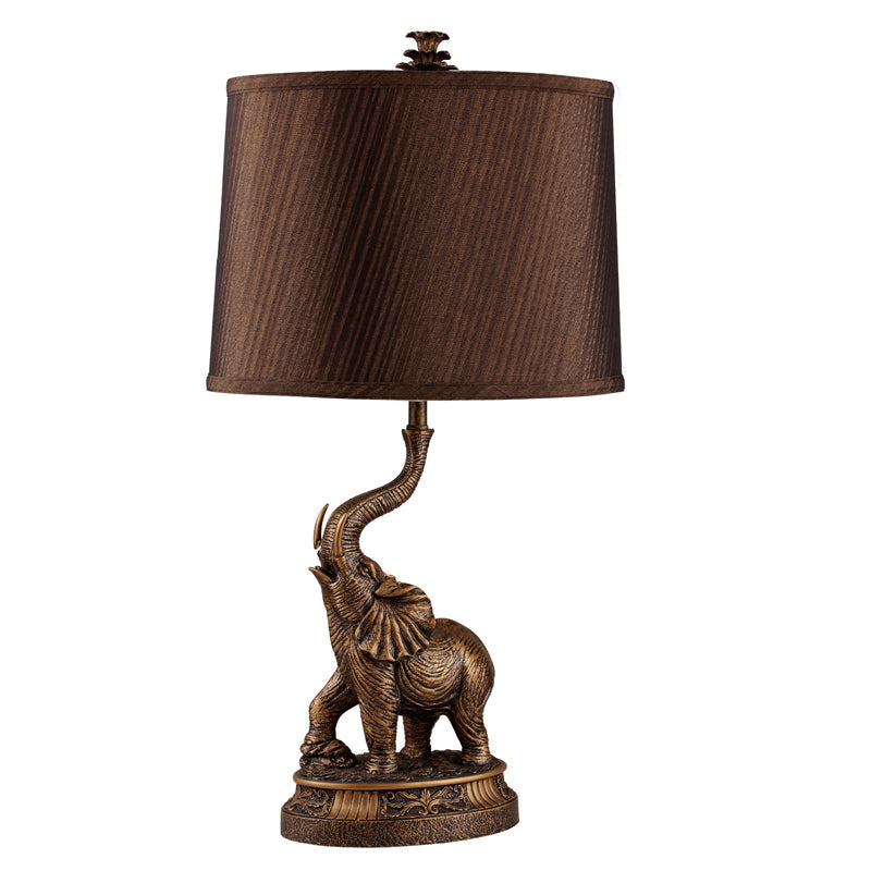 Ore International 27"H Bronze Elephant Table Lamp