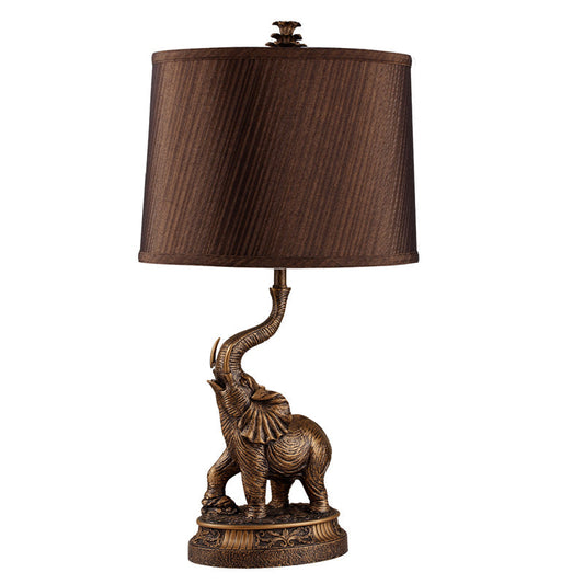 Ore International 27"H Bronze Elephant Table Lamp