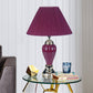 Ore International 27"H Ceramic Table Lamp In Burgundy