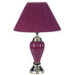 Ore International 27"H Ceramic Table Lamp In Burgundy