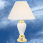 Ore International 27"H Ceramic Table Lamp In Ivory