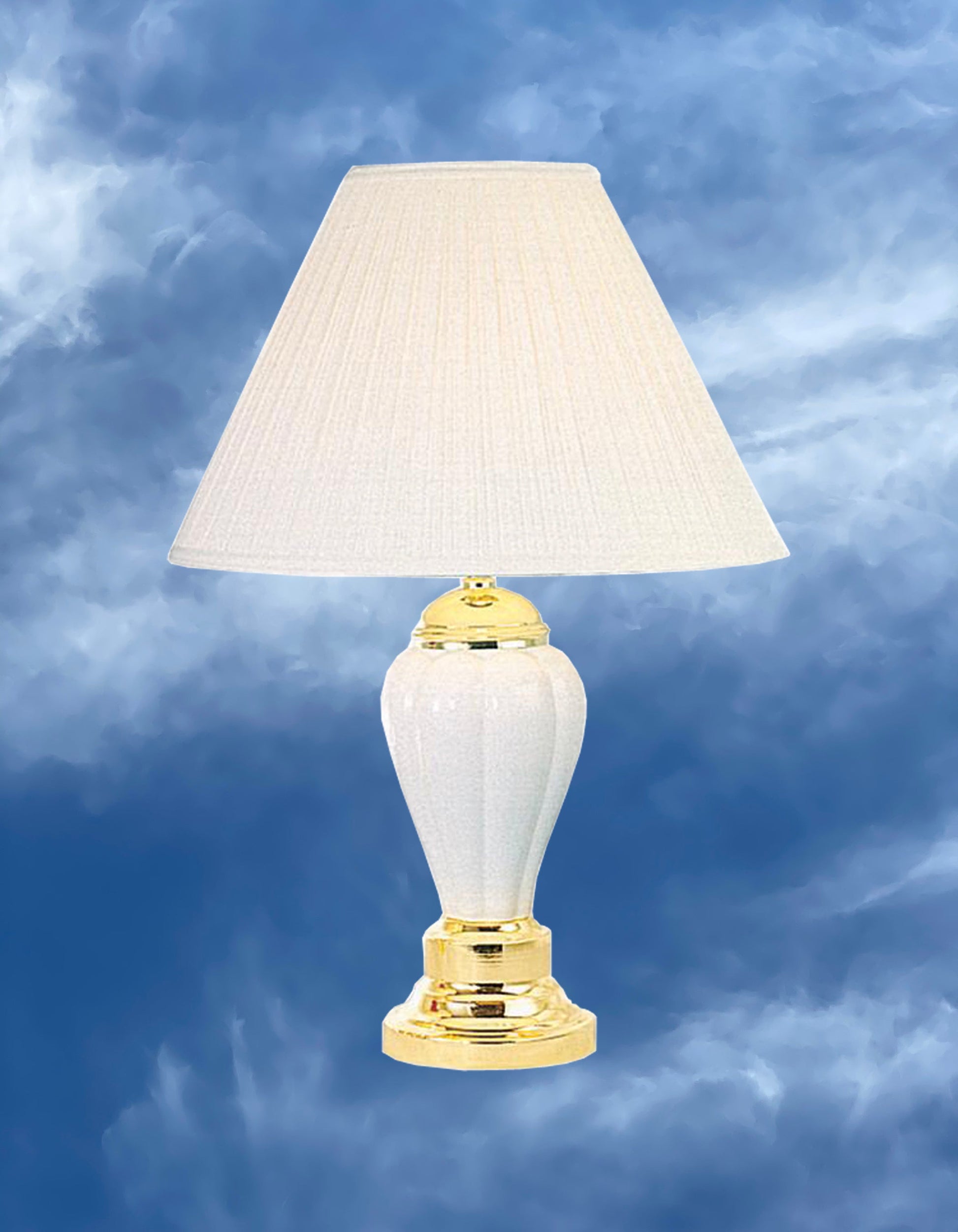 Ore International 27"H Ceramic Table Lamp In Ivory