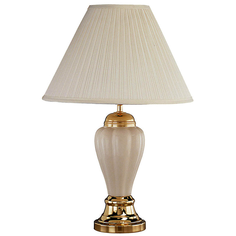 Ore International 27"H Ceramic Table Lamp In Ivory