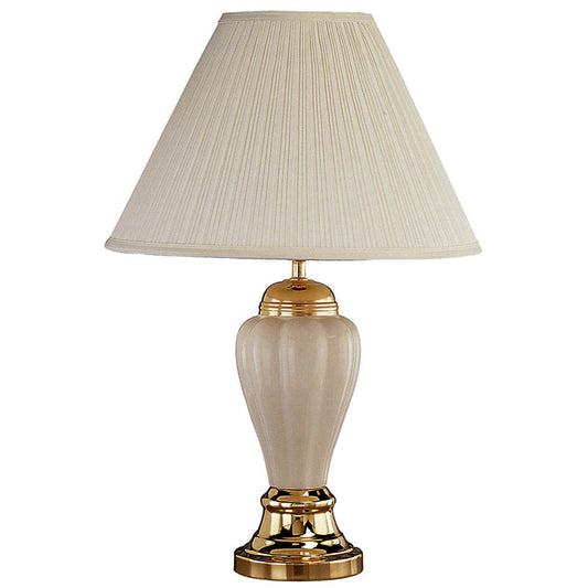 Ore International 27"H Ceramic Table Lamp In Ivory