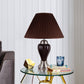 Ore International 27"H Ceramic Table Lamp In Silver & Espresso
