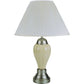 Ore International 27"H Ceramic Table Lamp In Silver & Ivory