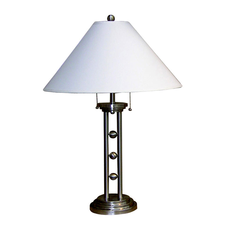 Ore International 27"H Metal Table Lamp In Silver