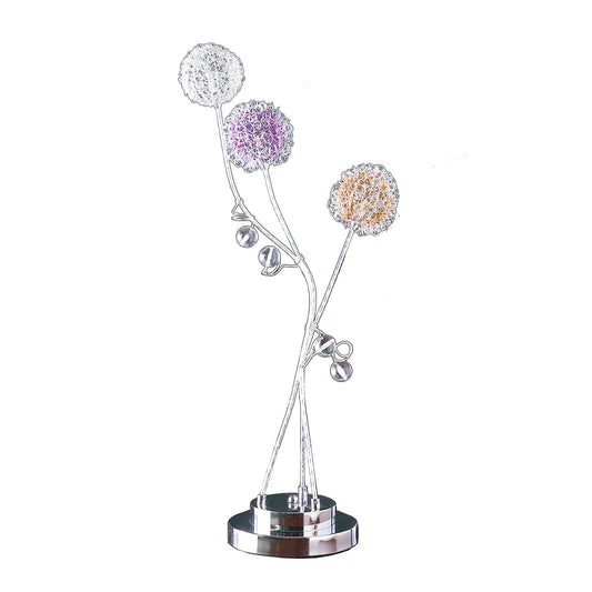 Ore International 28"H 3 Aluminum LED Zeus Metal Table Lamp