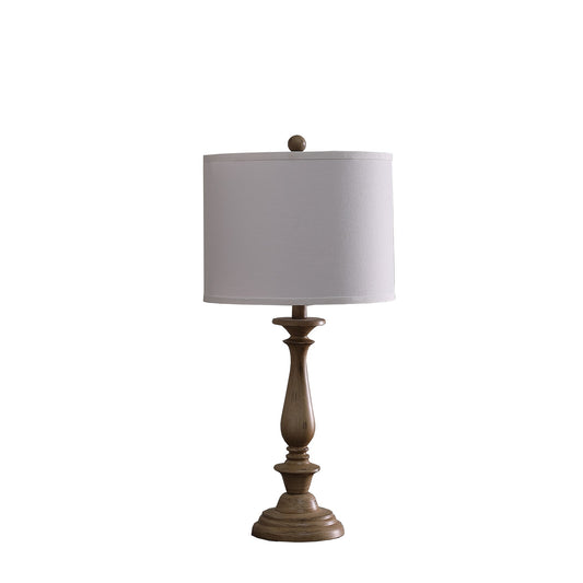 Ore International 28"H Coastal Wood Effect Polyresin Table Lamp