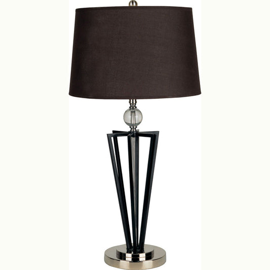 Ore International 28"H Crystal Ball Table Lamp In Black